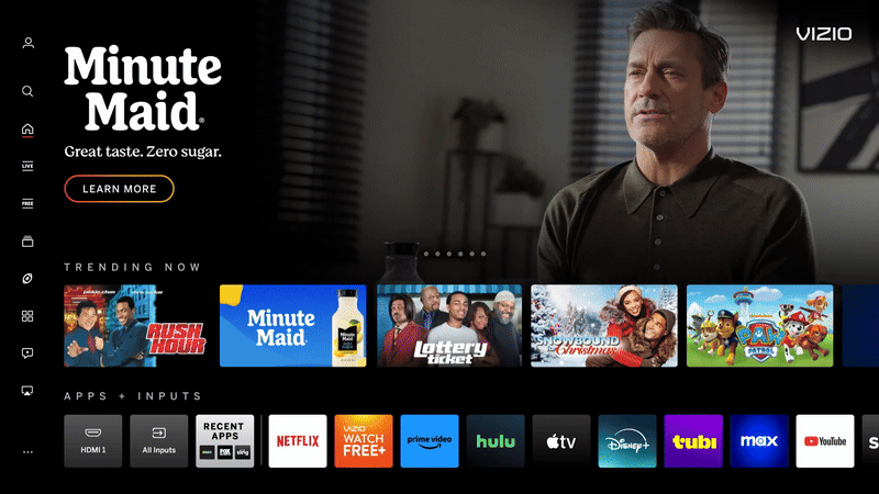 VIZIO connected TV placement